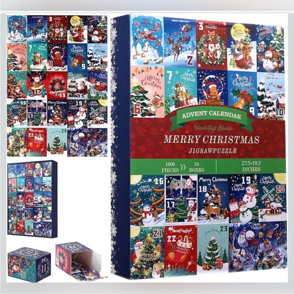 Merry Christmas Advent Calendar Jigsaw
Puzzle 1000 pieces